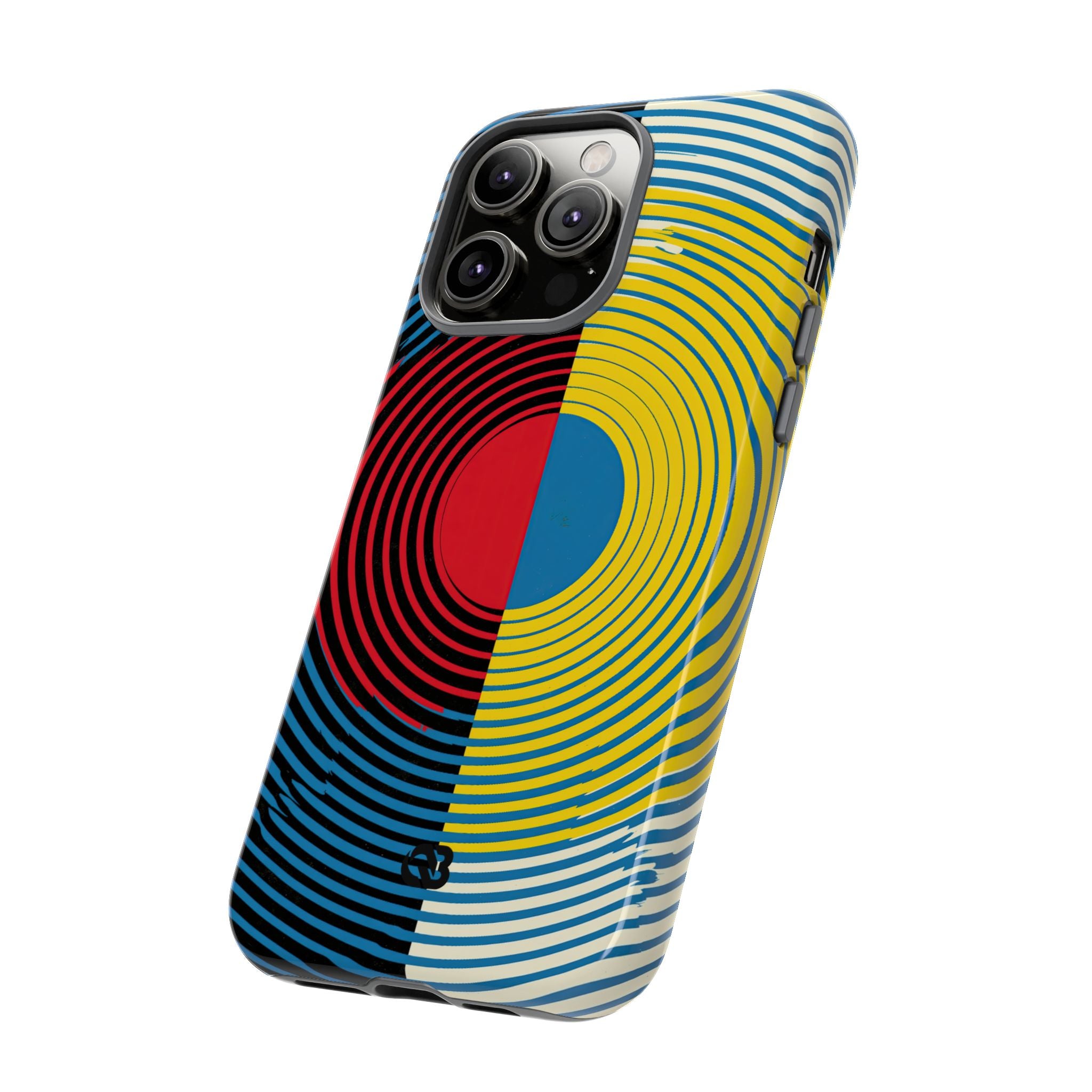 Blue Tough Phone Case for iPhone - Primary Circuit Orbit