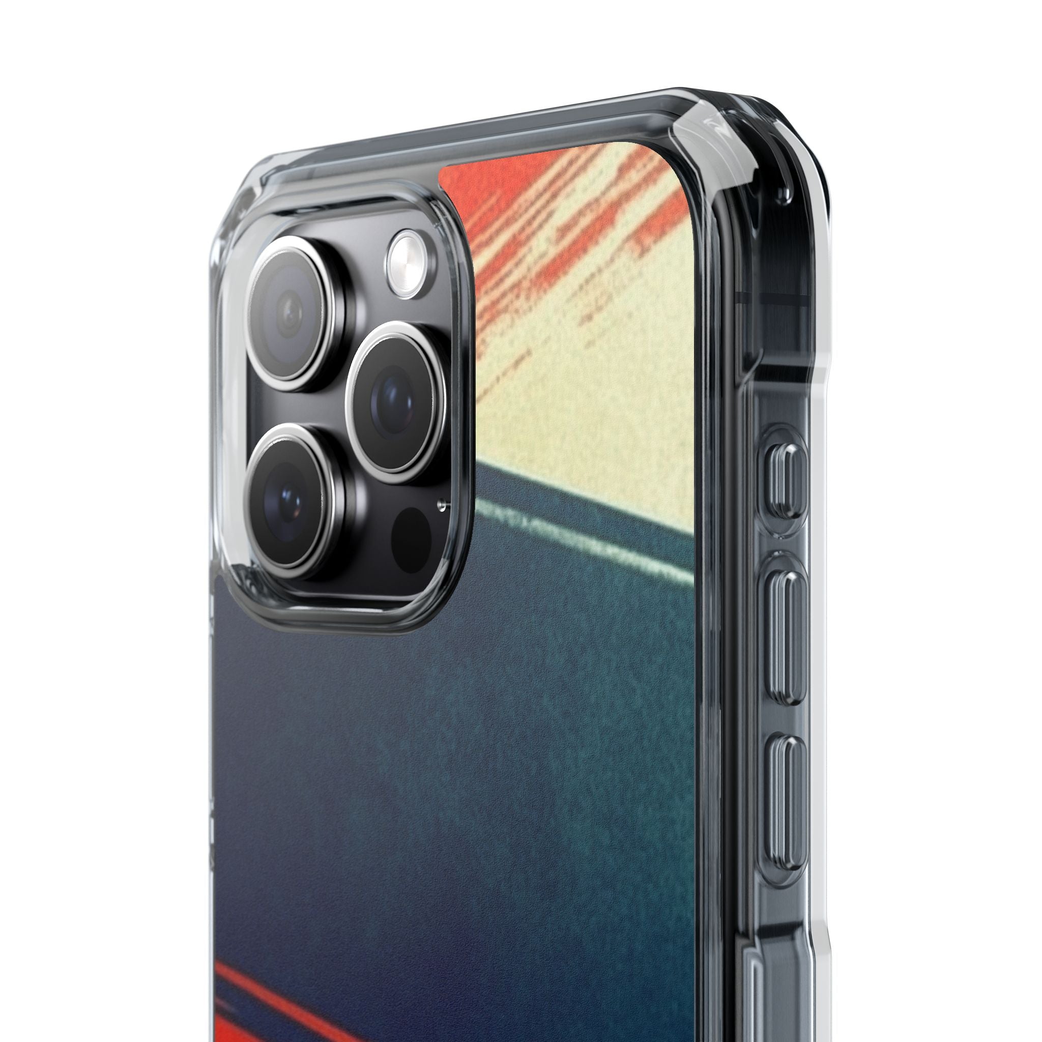 Blaues diagonales Bewegungsmuster iPhone 15 Pro Max Case - Impact