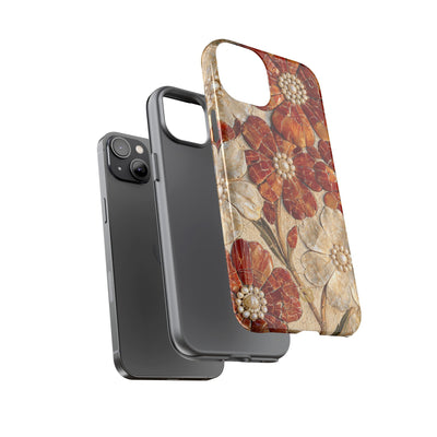 Carnelian Pearl Bloom · Tough Phone Case for iPhone · Orange