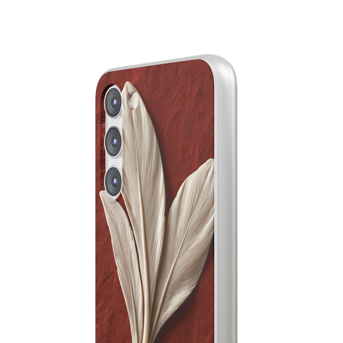 Carved Ivory Plume · Lite Phone Case for Samsung · Red