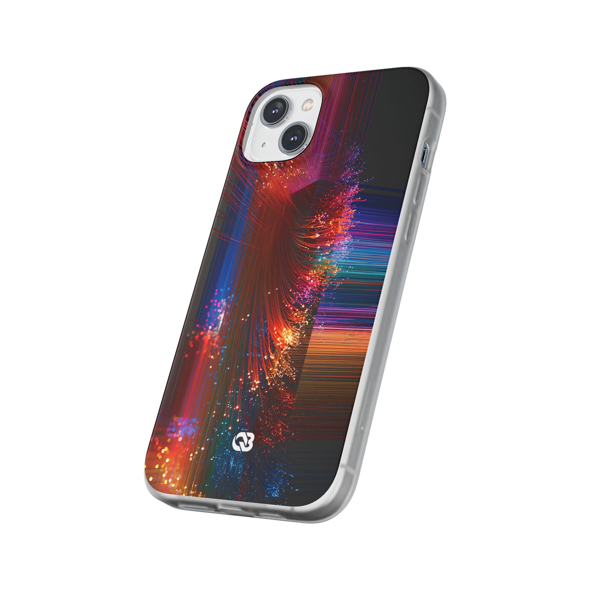 Black Lite Phone Case for iPhone - Cyber Optic Streak