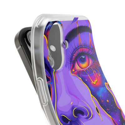 Violet Cosmic Gaze · Soft Custodia per iPhone