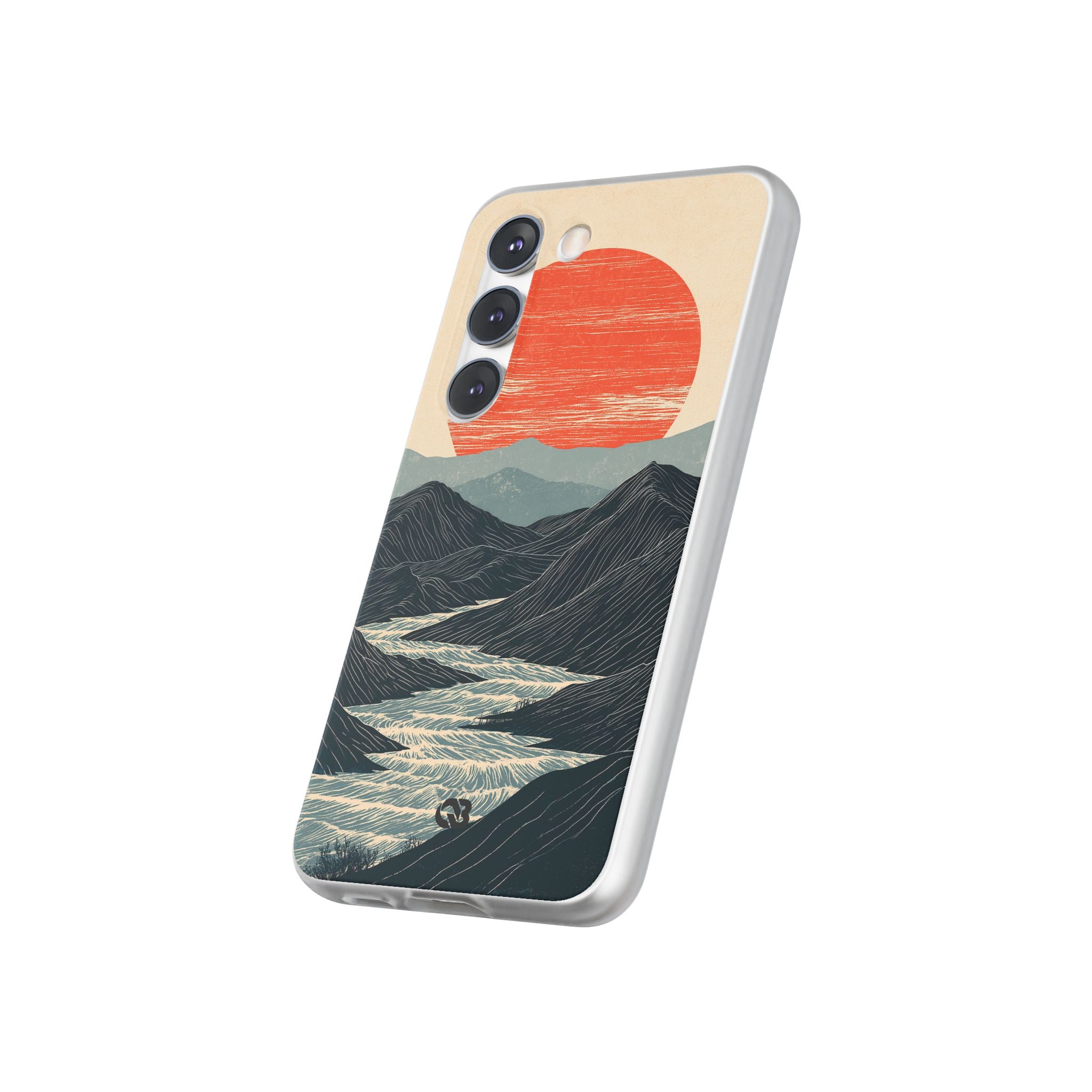 Beige Lite Phone Case for Samsung - Crimson Ridge Flow