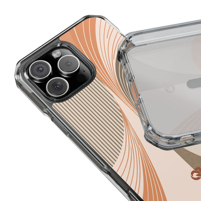 Terracotta Meridian · Clear Impact Magnetic Phone Case for iPhone · Orange