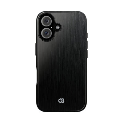 Obsidian Brushed Steel · Tough Phone Case for iPhone · Black