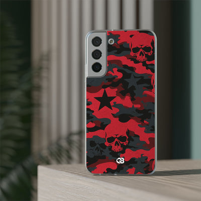 Crimson Skull Camo · Lite Phone Case for Samsung · Red