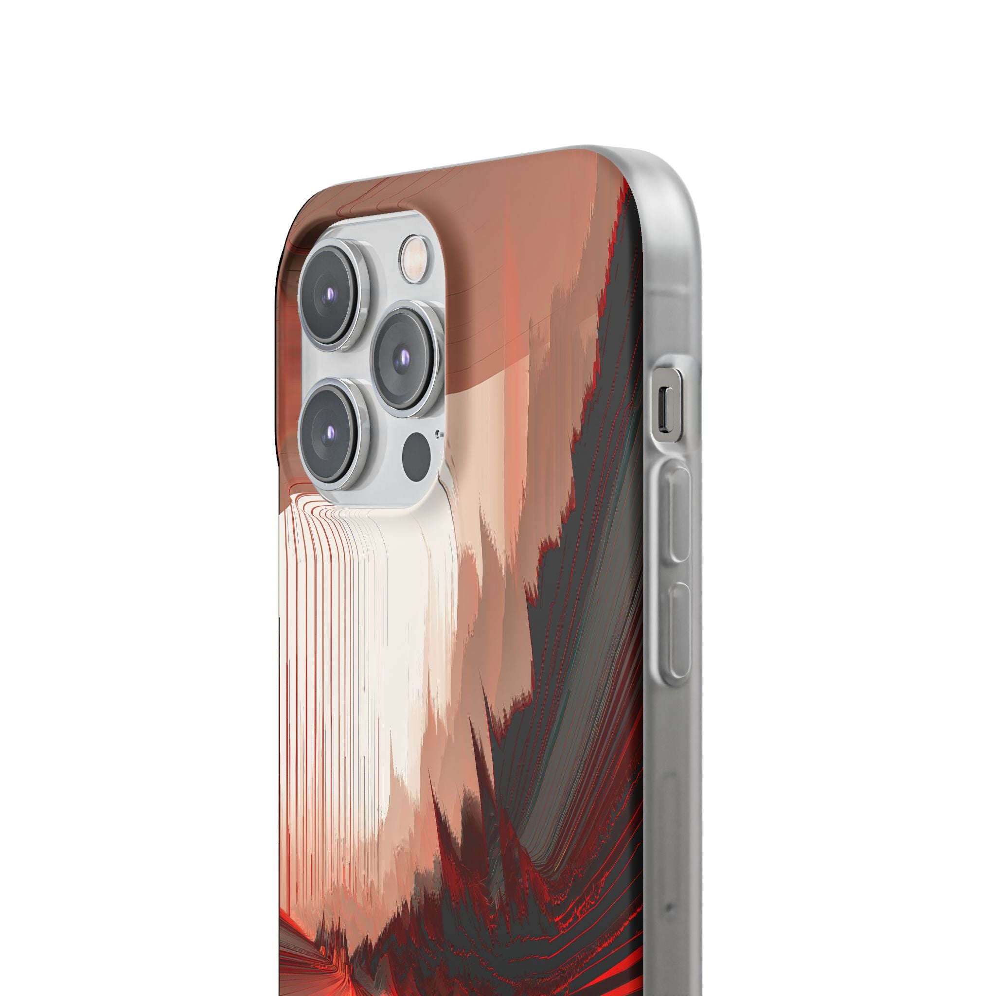 Red Lite Phone Case for iPhone - Crimson Pulse Horizon