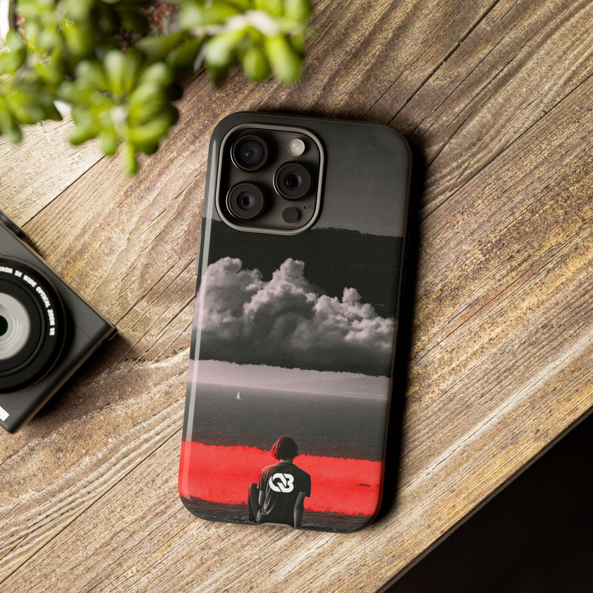 Crimson Horizon · Tough Phone Case for iPhone · Black