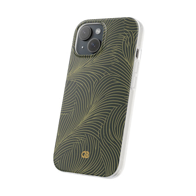 Green Lite Phone Case for iPhone - Dark Olive Plume