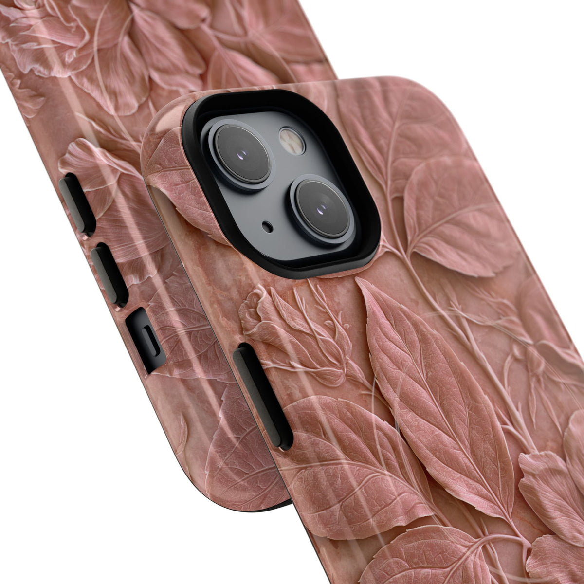 Blush Rose Relief · Tough 2.0 Magnetic Phone Case for iPhone · Pink