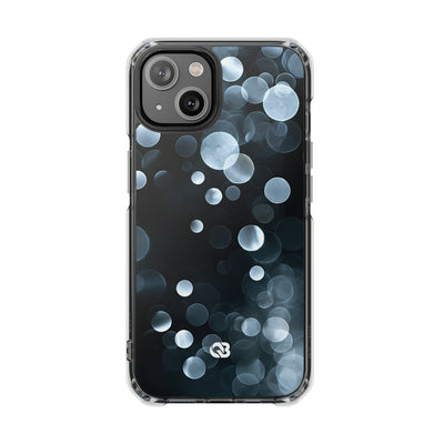Black Impact MagSafe Phone Case for iPhone - Silver Orbit Glow