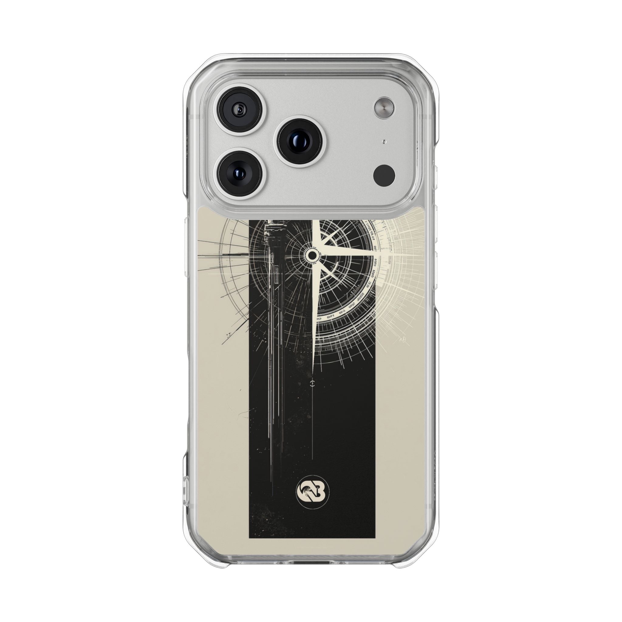 Beige Impact MagSafe Phone Case for iPhone - Zenith Vector Spire