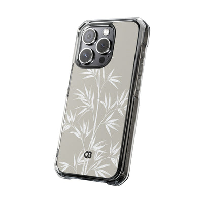 Beige Impact MagSafe Phone Case for iPhone - Sandstone Bamboo Stalks