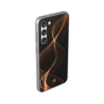 Brown Lite Phone Case for Samsung - Copper Silk Wave
