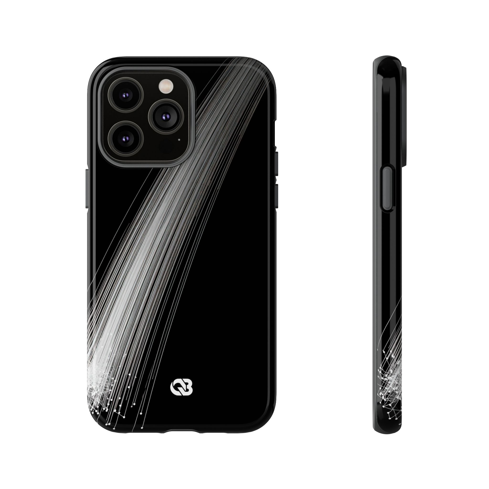 Black Tough Phone Case for iPhone - Linear Velocity Beam