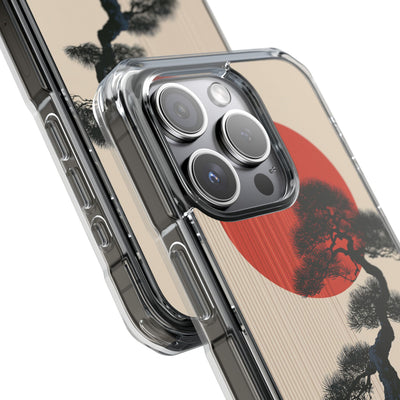 Beige Impact MagSafe Phone Case for iPhone - Kyoto Crimson Pine