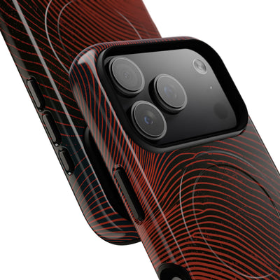 Red Tough 2.0 Magnetic Phone Case for iPhone - Terracotta Nerve Map