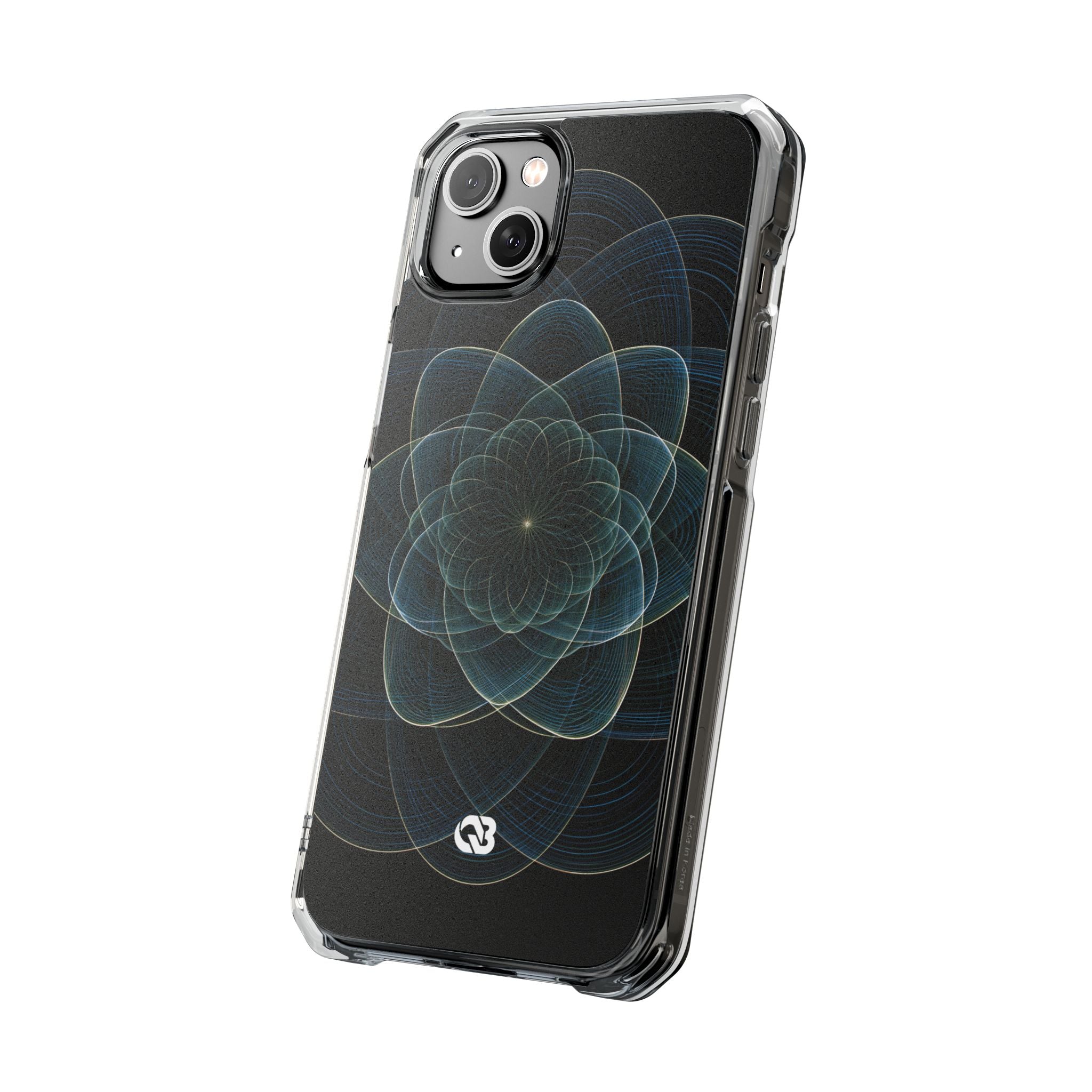 Blue Impact MagSafe Phone Case for iPhone - Celestial Wireframe Bloom