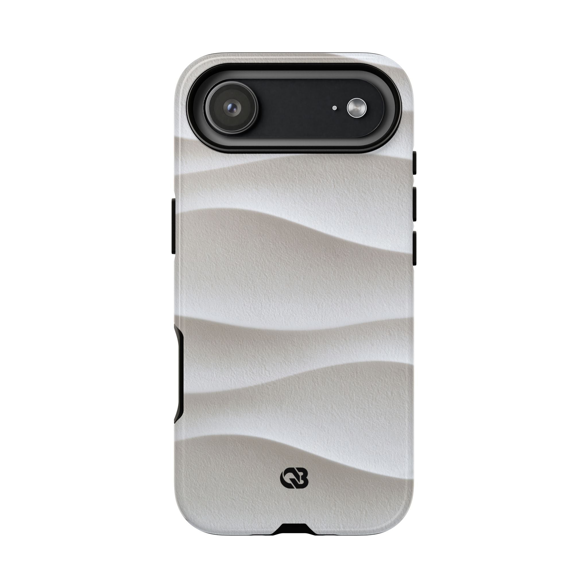 White Tough Phone Case for iPhone - Arctic Flow Ridges