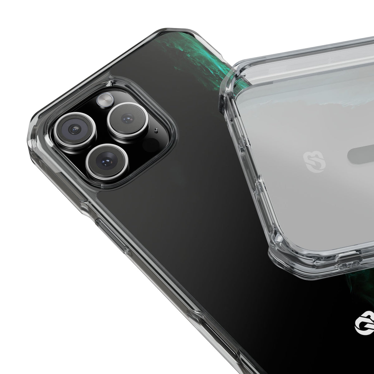 Luminous Plume · Clear Impact Magnetic Phone Case for iPhone · Teal