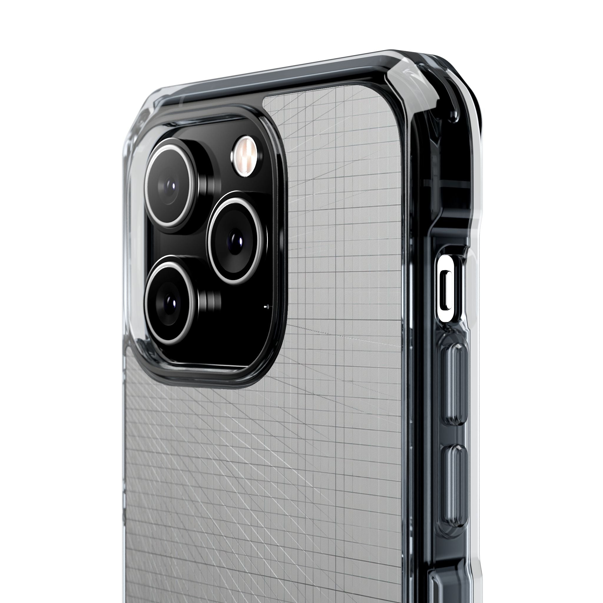 Grey Impact MagSafe Phone Case for iPhone - Chrome Mesh Warp