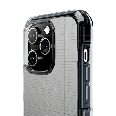 Grey Impact MagSafe Phone Case for iPhone - Chrome Mesh Warp