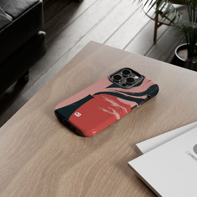 Pink Tough Phone Case for iPhone - Cinder Rose Plume