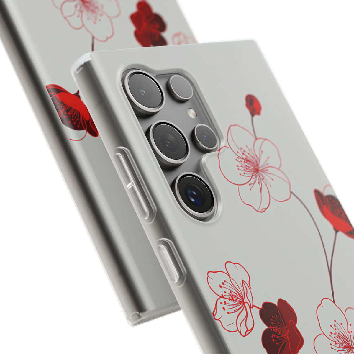 Crimson Sakura Blossom · Lite Phone Case for Samsung · Red