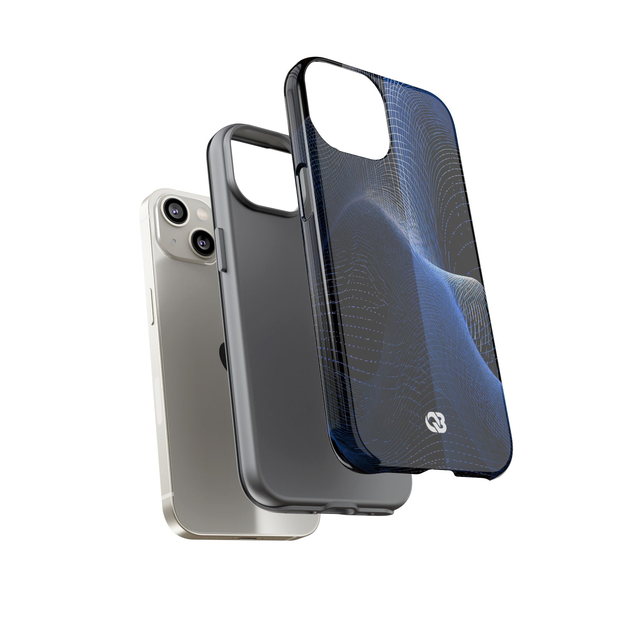 Blue Tough Phone Case for iPhone - Electric Blue Flux
