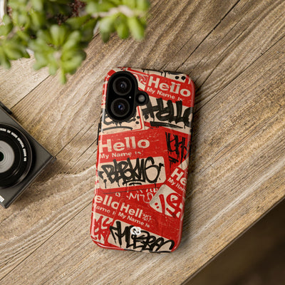 Slap Tag Collage · Tough Phone Case for iPhone · Red
