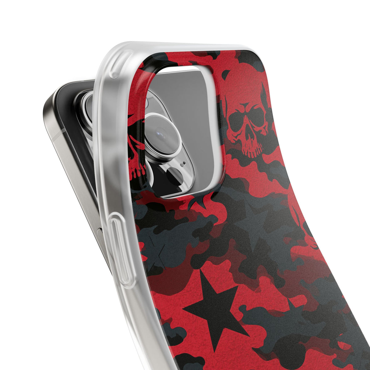 Crimson Skull Camo · Lite Phone Case for iPhone ·  Red