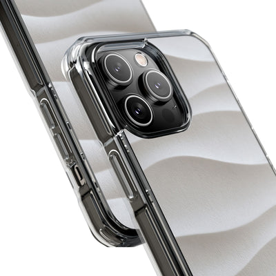 White Impact MagSafe Phone Case for iPhone - Arctic Flow Ridges