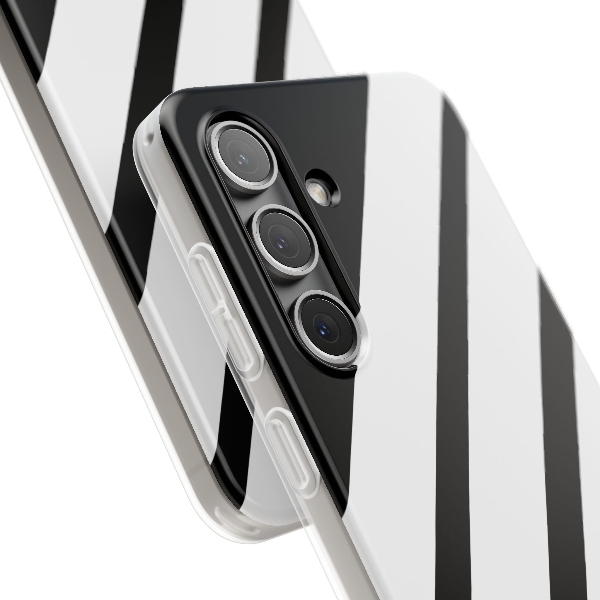 Obsidian White Bars · Soft Phone Case for Samsung