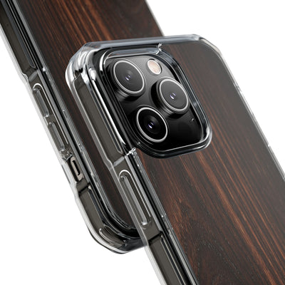 Brown Impact MagSafe Phone Case for iPhone - Burnished Mahogany Grain