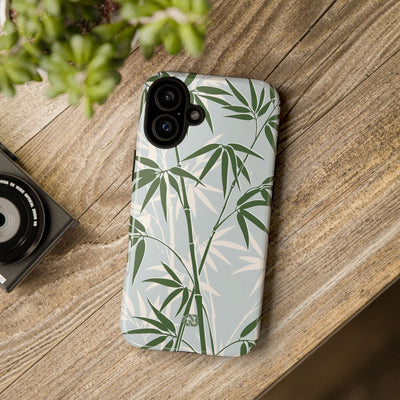 Green Tough Phone Case for iPhone - Kyoto Bamboo Canopy
