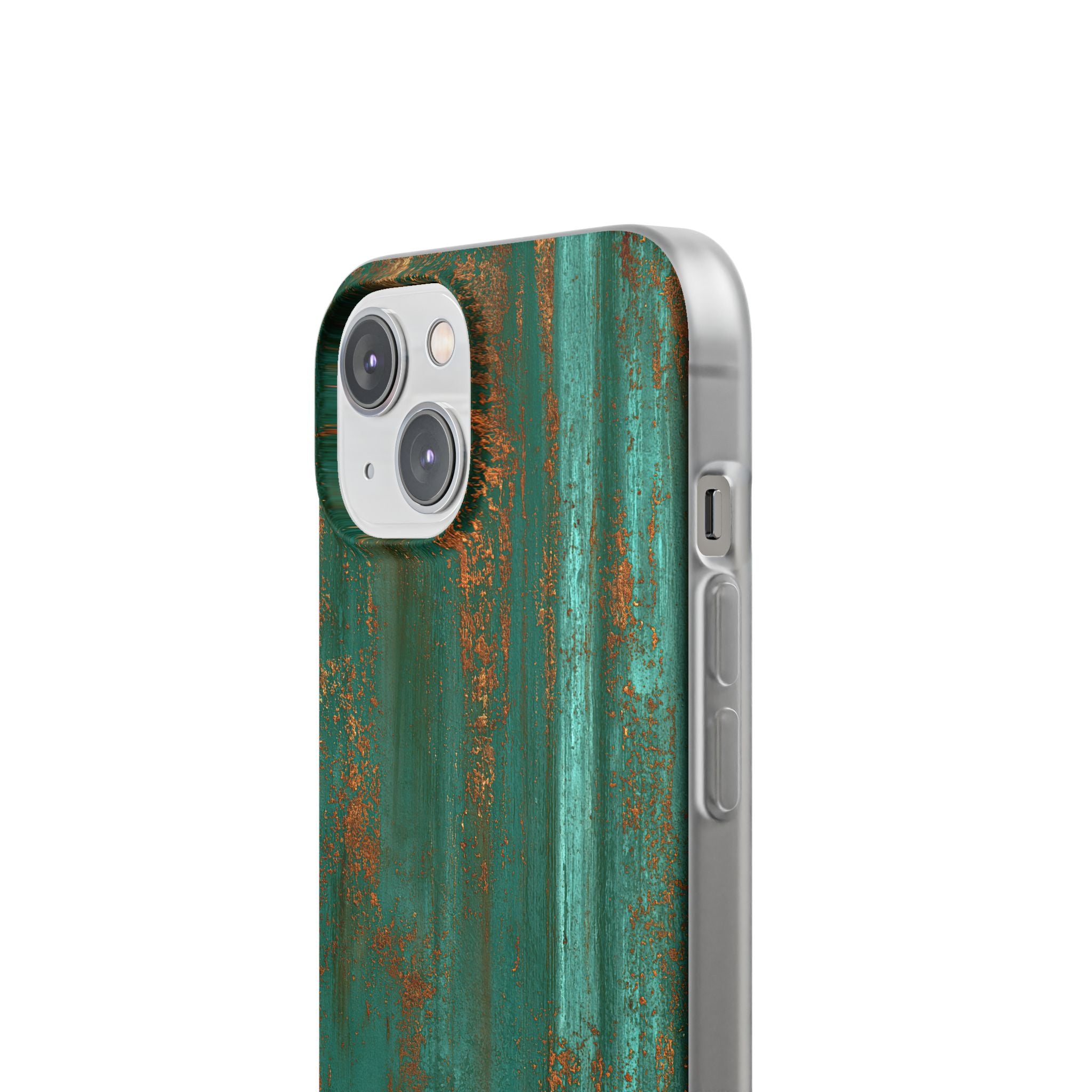 Teal Lite Phone Case for iPhone - Verdigris Copper Siding