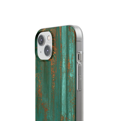Teal Lite Phone Case for iPhone - Verdigris Copper Siding