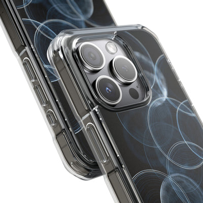 Blue Impact MagSafe Phone Case for iPhone - Cyan Pulse Ripple