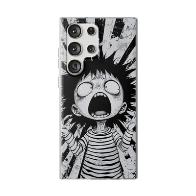 Chaotic Monochrome Scream · Soft Telefoncover for Samsung