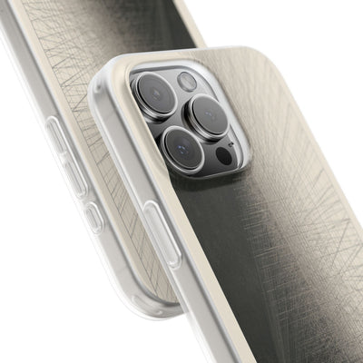 Beige Lite Phone Case for iPhone - Brutalist Graphite Grid
