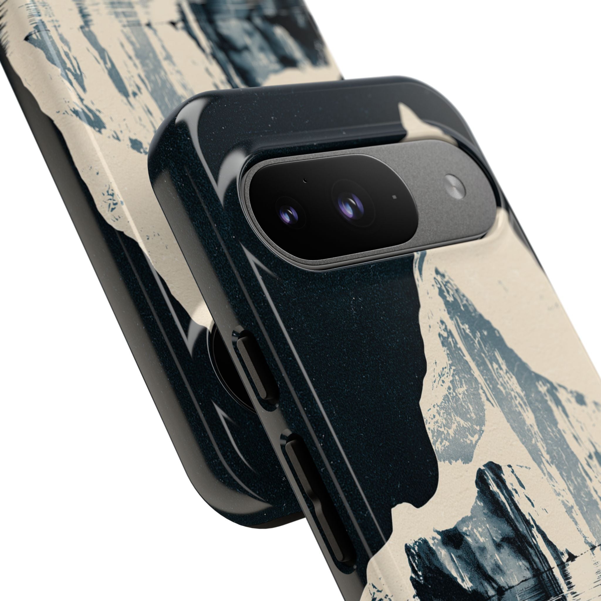 Blue Tough Phone Case for Google Pixel - Frozen Navy Monolith