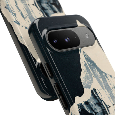 Blue Tough Phone Case for Google Pixel - Frozen Navy Monolith