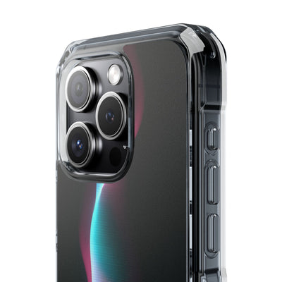 Neon Pixel Flow · Clear Impact Magnetic Phone Case for iPhone · Black