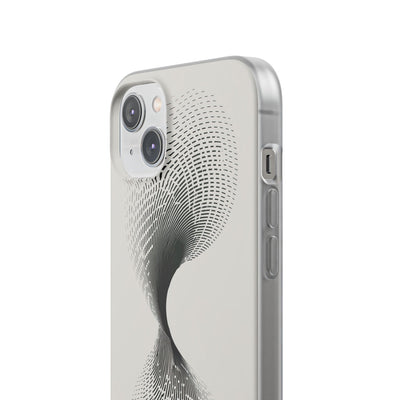 White Lite Phone Case for iPhone - Linear Torsion Grid