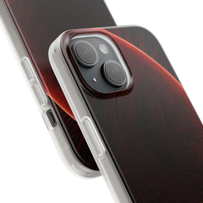 Red Lite Phone Case for iPhone - Crimson Flare Flux