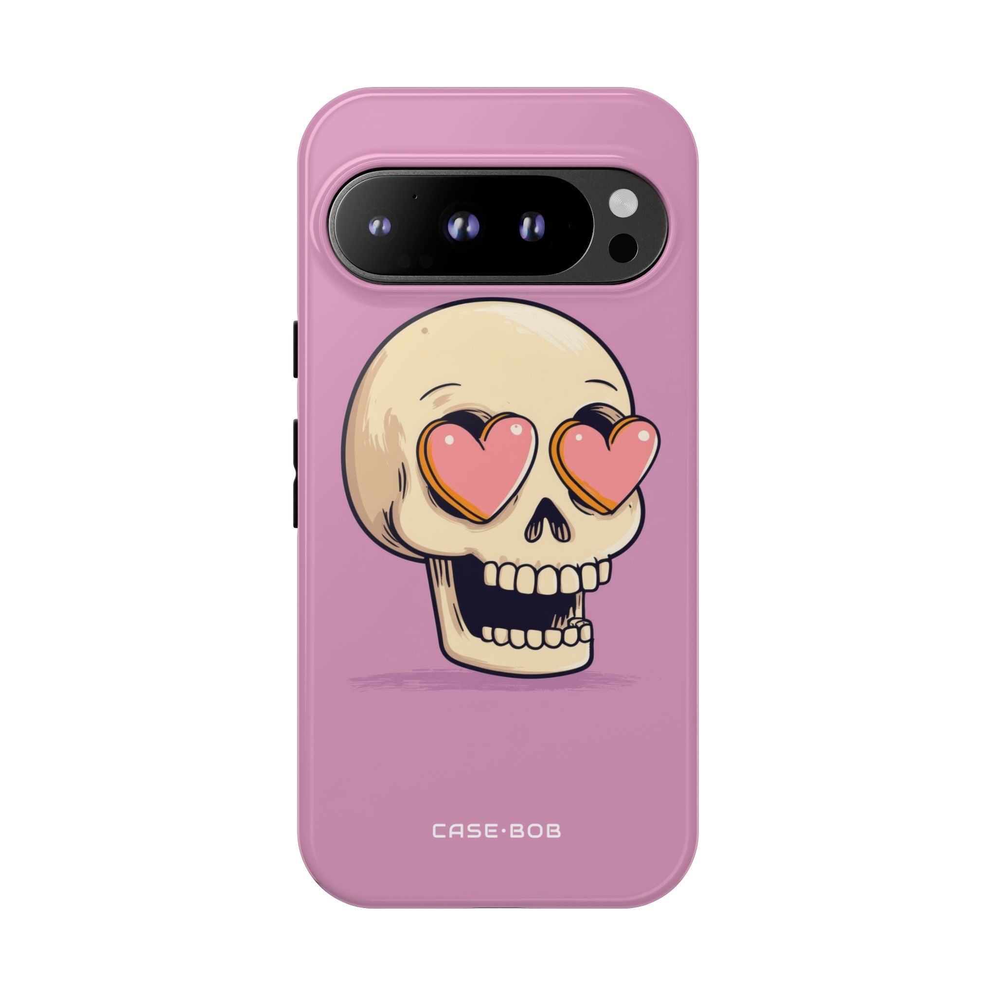 Heart Eyed Skull Google Pixel 9 Pro Case - Tough
