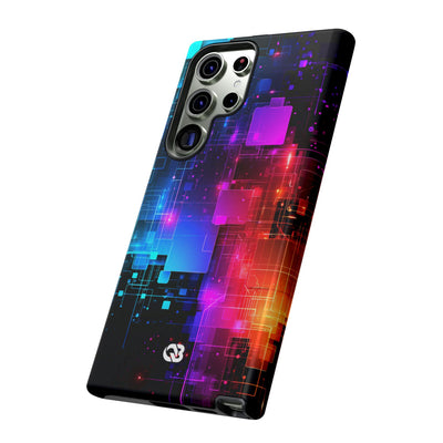 Spectral Circuit Grid · Tough Phone Case for Samsung · Black