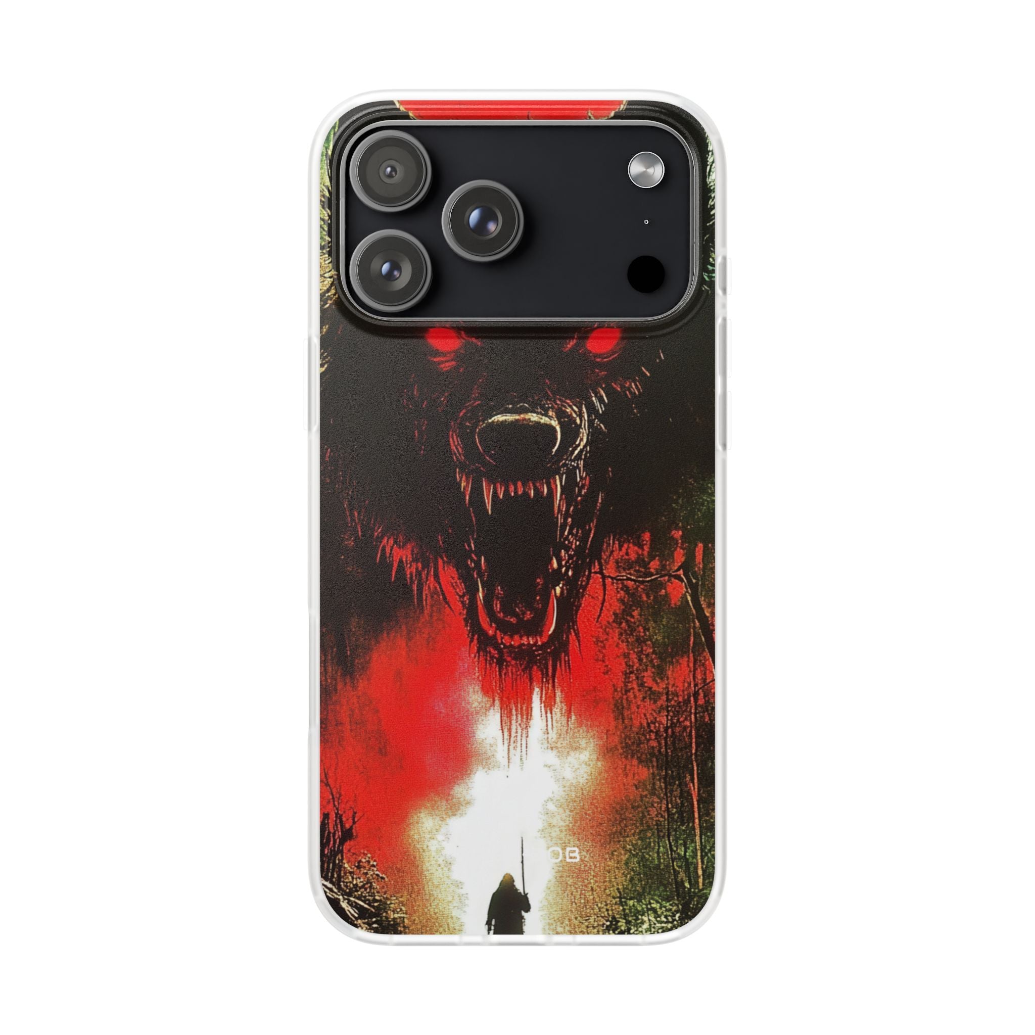 Crimson Wolf iPhone 17 Pro MaxCase - Soft - CASE•BOB