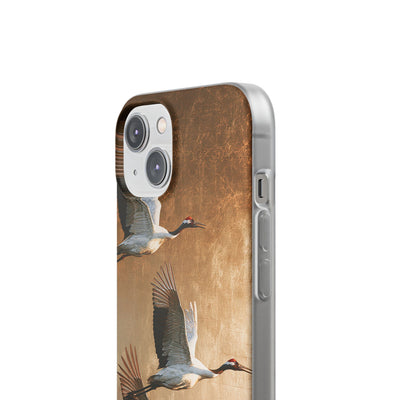 Golden Crane Flight · Lite Phone Case for iPhone ·  Gold
