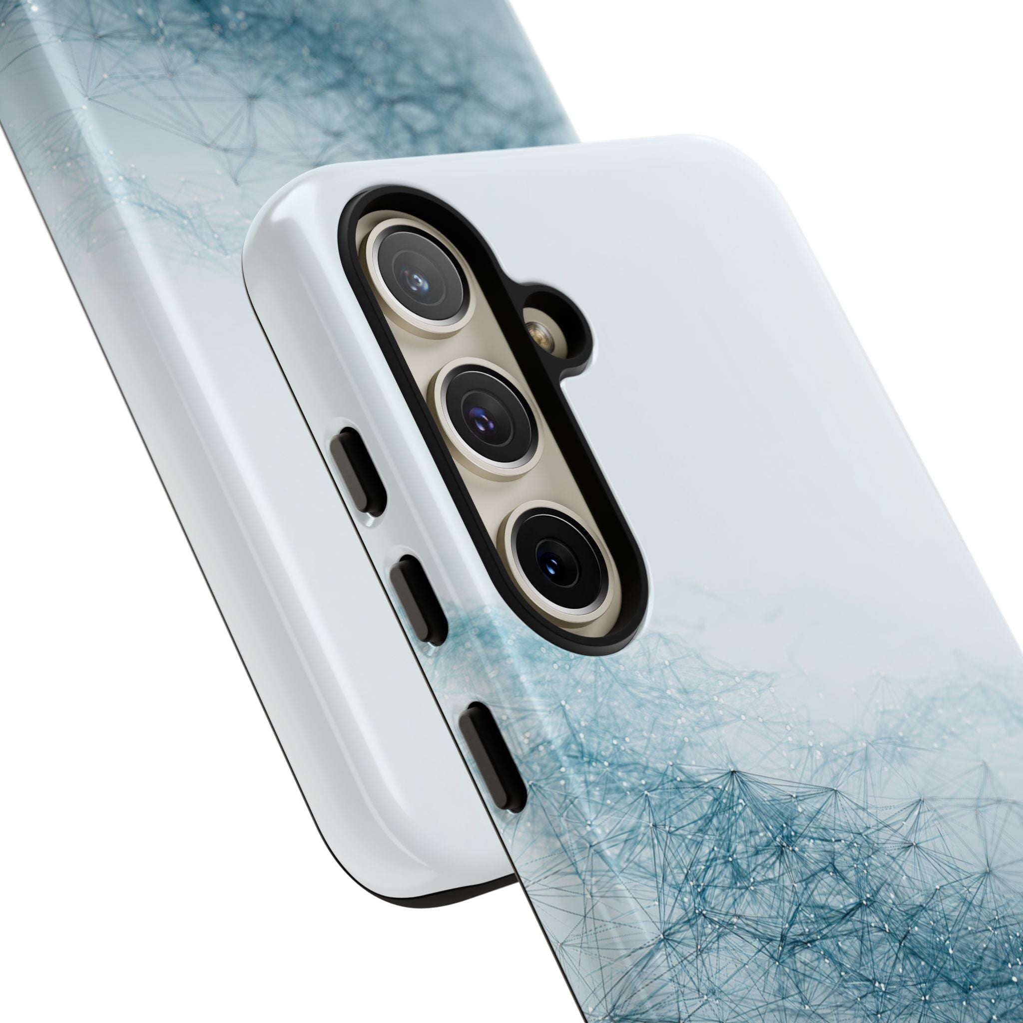 Teal Tough Phone Case for Samsung - Cyan Vector Lattice